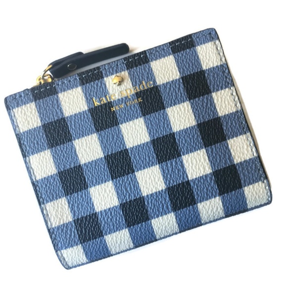 kate spade Handbags - New KATE SPADE Adalyn Mini Wallet ~ Navy Gingham